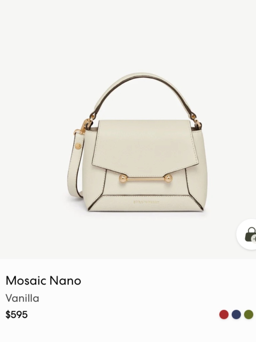 $595 NWT STRATHBERRY MOSAIC NANO VANILLA